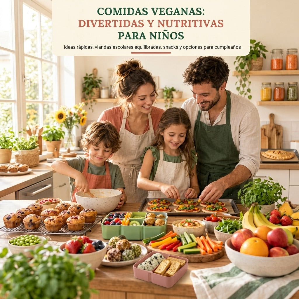 comida veganas: divertidas y nutritivas para niños